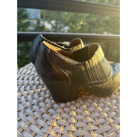 BOC Born Concept Casual Ankle Bootie Women 9 US 40.5 EU 3"Heel Black Leather - Picture 2 of 16